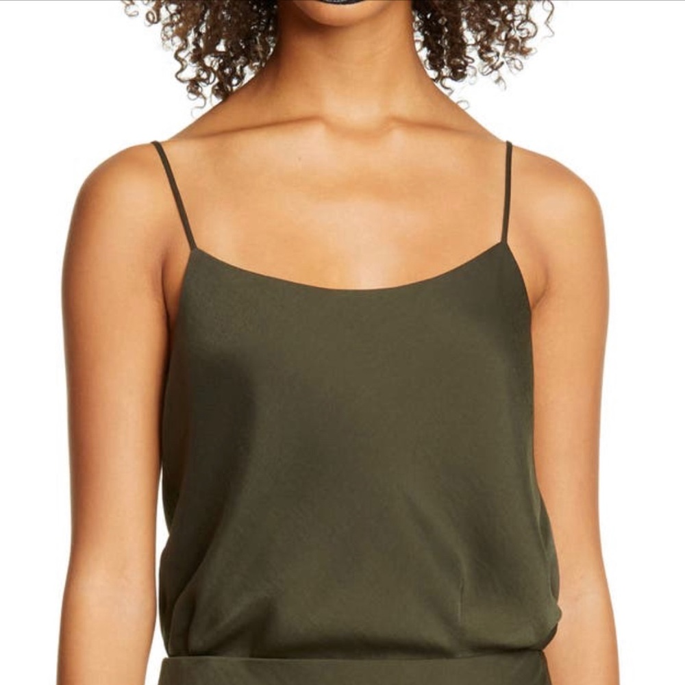 Vince Military Green Silk Cami